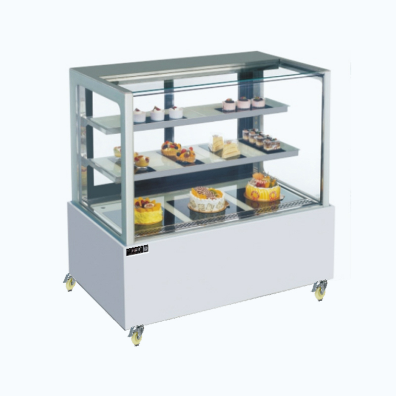 Ius angulus / curvam refrigerated crustulam display scrinium